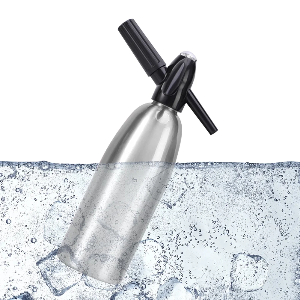 Soda Siphon Bottle Multifunction Soda Water Generator Aluminum Water Bubble Generator Carbonated Maker for Home Bar Club