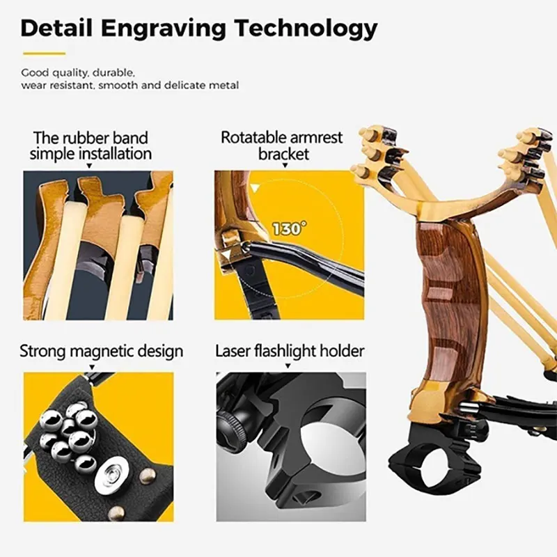 Juego de tirachinas profesional para caza al aire libre con catapulta de  alta velocidad Sincero Electrónica