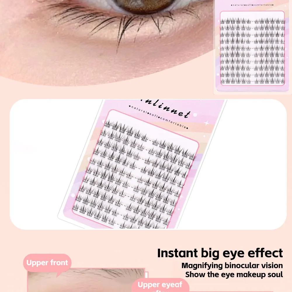 Description Picture 5 of itemFashion Sunflower False Eyelashes Natural Simulation Fairy Mink Eyelashes Extension Diy Makeup Individual eyelashes Segmented