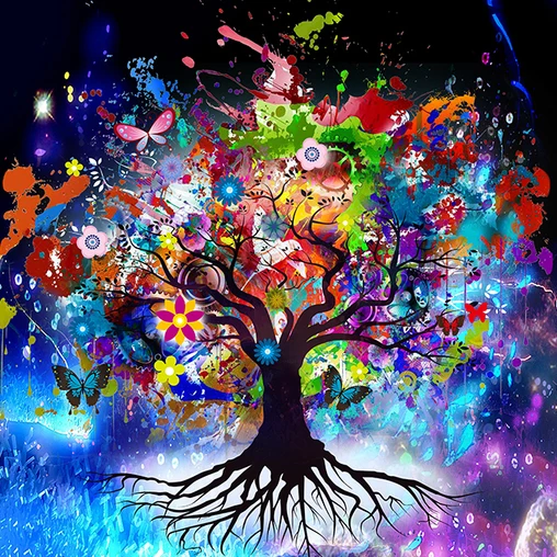 Ancient Tree of Life New 2023 5D Diy Diamond Painting Large Castle Cross  Stitch Full Diamond Embroidery Mosaic Wall Decor G242 - AliExpress