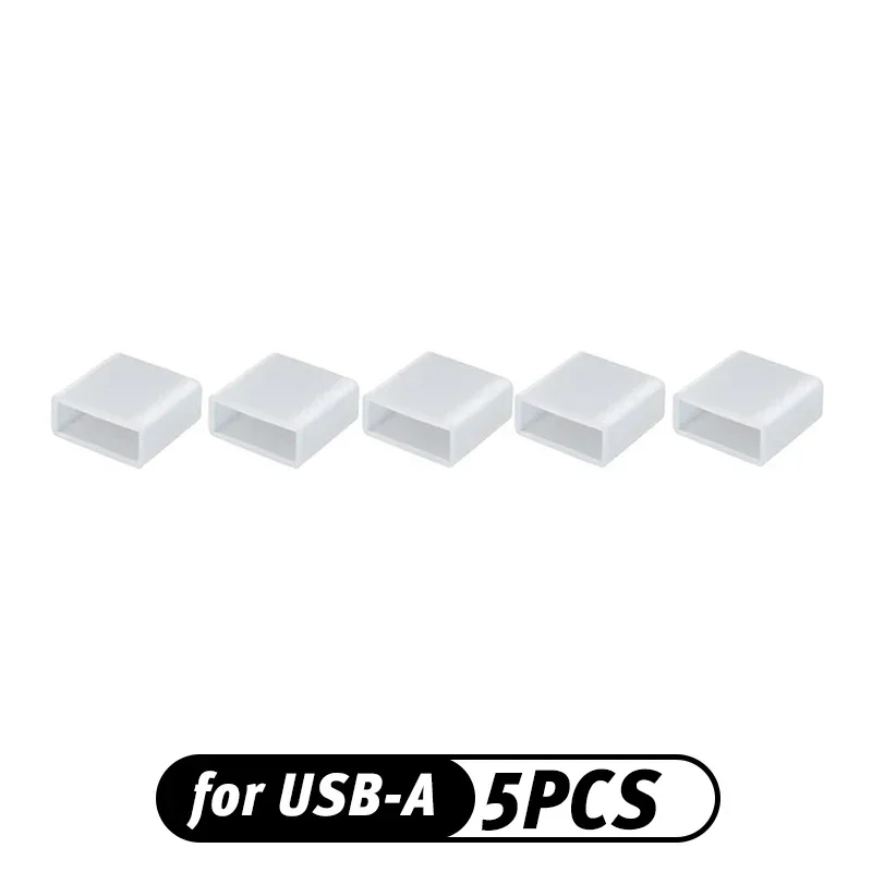 Transparent USB Type-C Dustproof Plug with Anti-Loss Rope