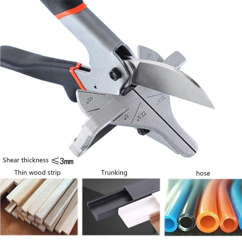 Multi Angle Miter Shear Cutter, 45-135 Degree Adjustable Angle Scissors Trim She