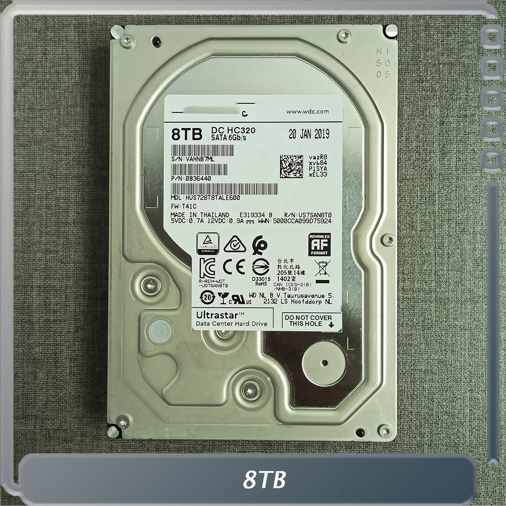 Per Wd Hc320 Hus728T8Tale600 8Tb 3.5 7.2K Enterprise Hard Disk Sata 6Gb
