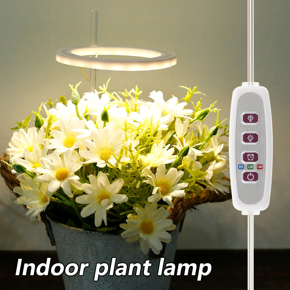 20LEDs Plant Grow Light USB Timer Switch Dimmable Lights Full Spectrum Adjustable Indoor Potted led grow light grow light