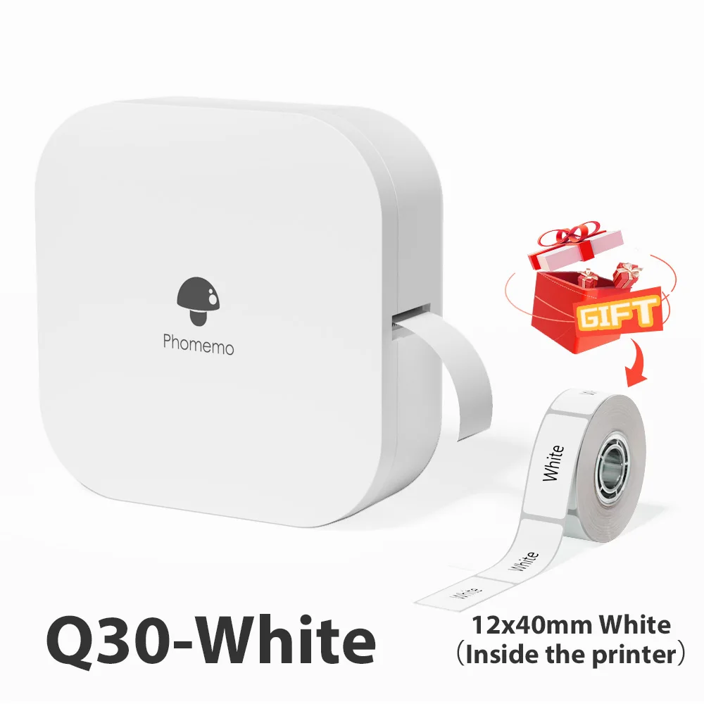 Portable Wireless Phomemo Q30 Mini Label Maker for DIY Date Stickers with Multiple Label Paper Options