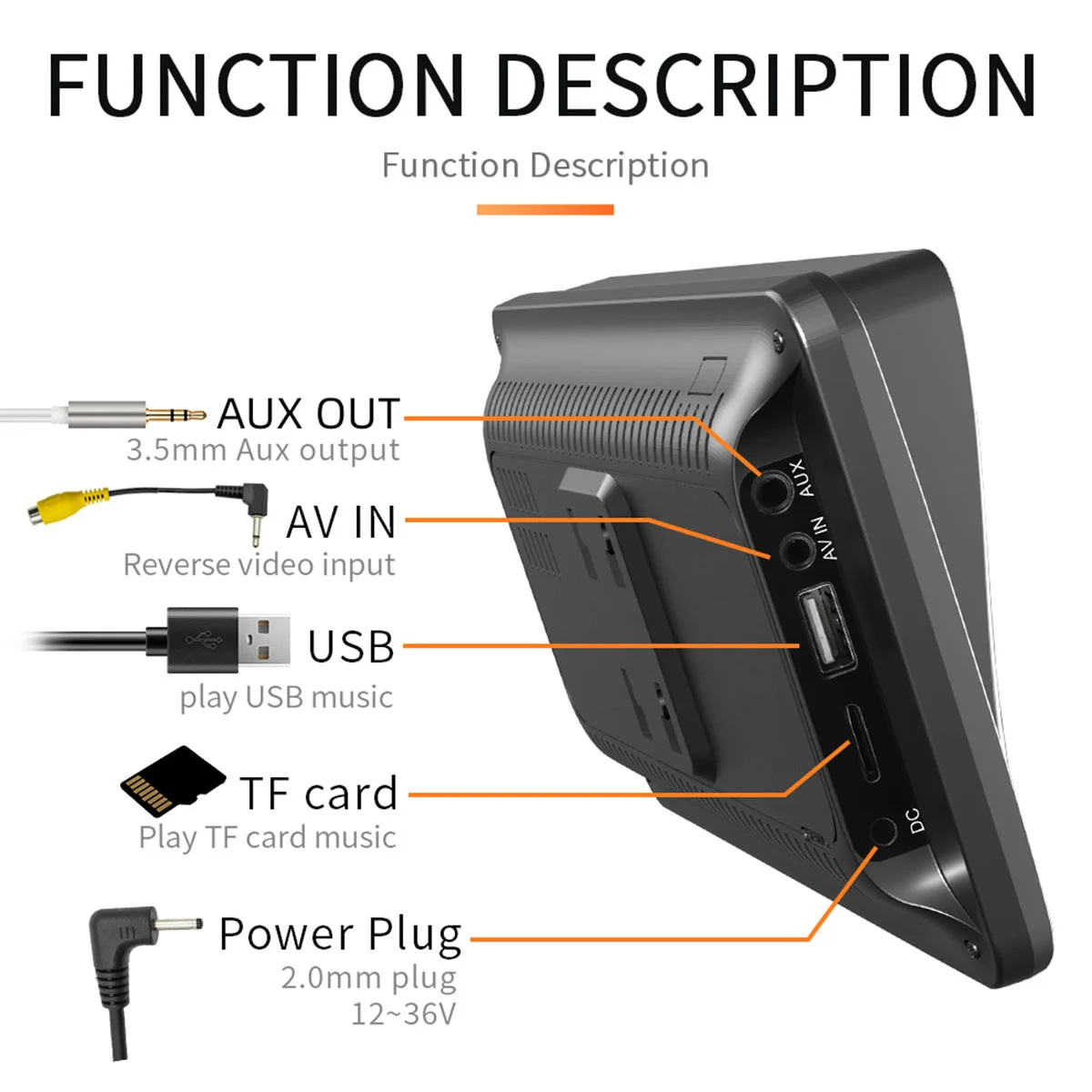 7 Inch Portable Wireless Carplay Screen Carplay Mp5 Car Mp5 Player GPS