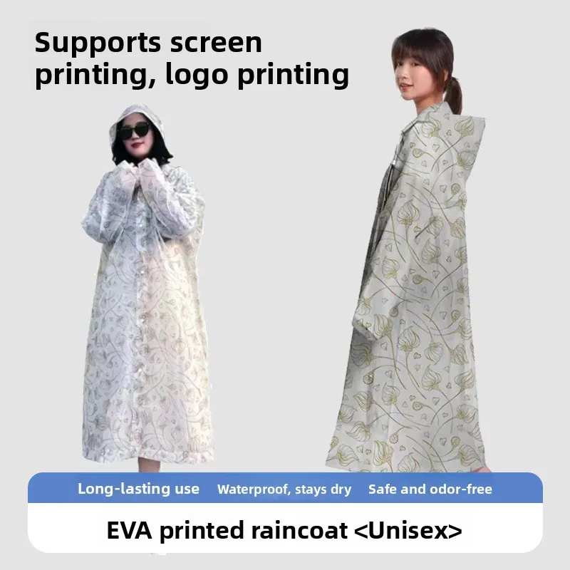 성인용 전신 EVA 레인코트, 후드 포함, 야외 여행용, 전기 자동차용 아우터,..