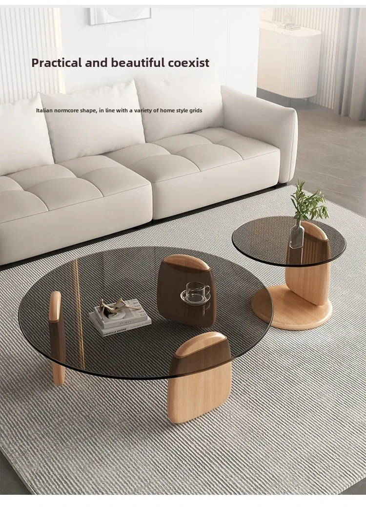 Glass Round Table, Multi-colour Size Set, Tea Table Coffee Table, High Temperature Resistance, Easy To Clean, Office Cafe Home Glass Round Table, Multi-colour Size Set, Tea Table Coffee Table, High Temperature Resistance, Easy To Clean, Office Cafe Home