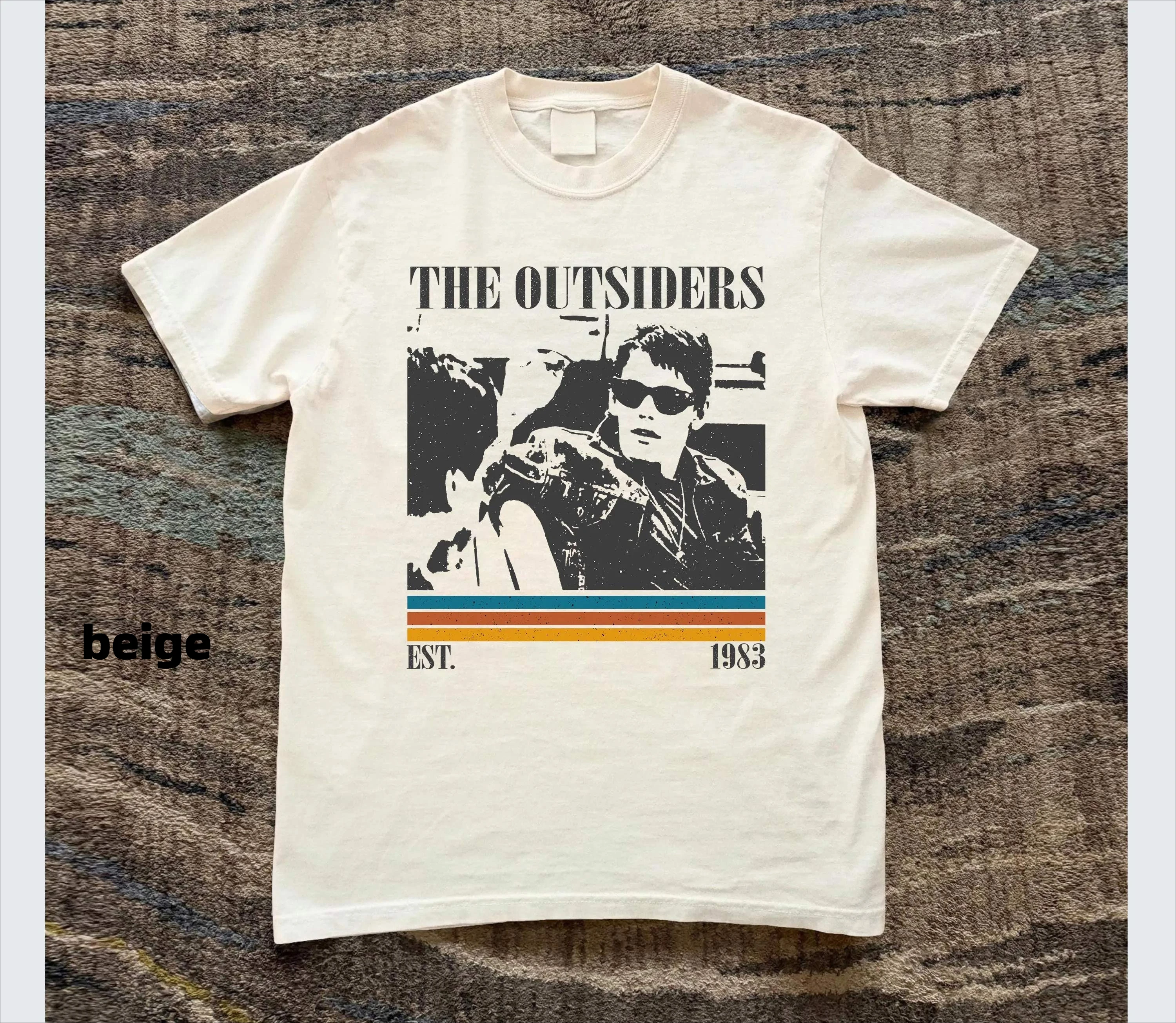 스트리트웨어 빈티지 여성 The Outsiders 호러 시네마 영화 티셔츠 남성 오버사이즈 코튼 티셔츠 캐주얼 트렌드 하라주쿠 오넥 여름