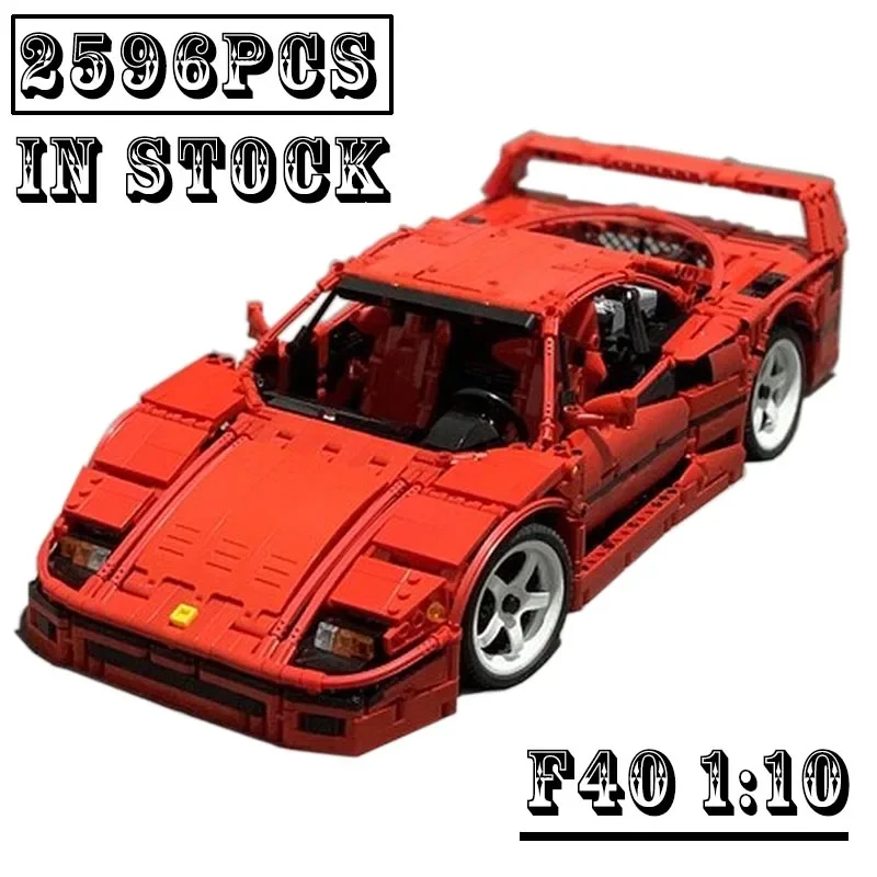 Nuovo Moc-98701 F40 1:10 Tutte Le Versioni Supercar Racing Car Fit 42125 Building Blocks Giocattolo Educativo Per Bambini Regali Di Compleanno Fai Da 