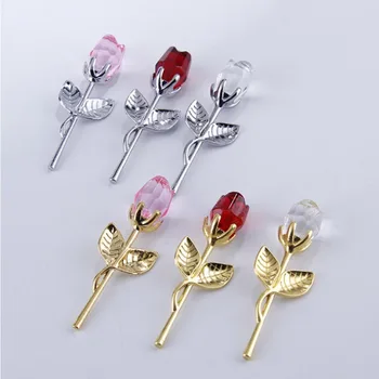 New Crystal Rose Crafts Valentine's Day Small Gifts Creative Wedding Companions Crystal Rose Souvenirs Romantic Rose Ornaments