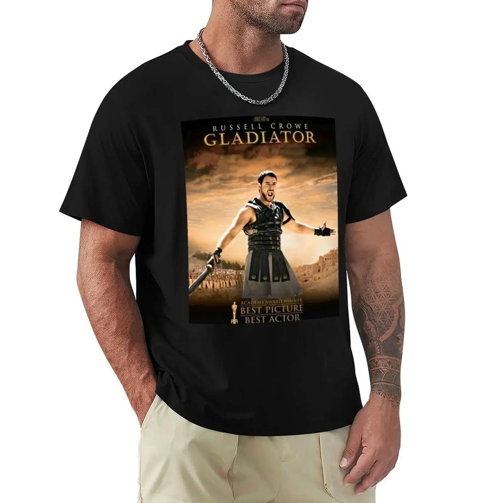 

Gladiator Movie T-Shirt Blouse oversizeds fitted t shirts for men