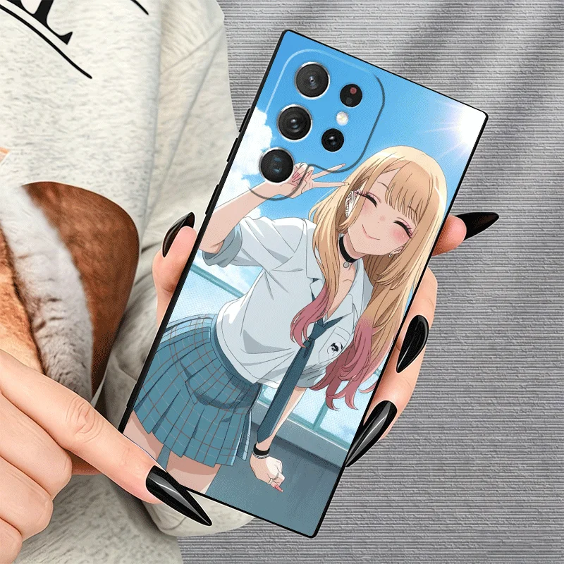 Charming Kitagawa Marin Phone Case with Edge Pattern - Customizable Design