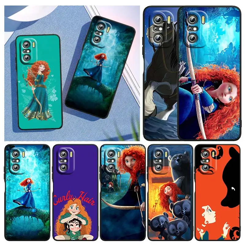 Чехол принцесса Merida для Redmi K40 Gaming K30 Ultra K30S K30T K20 10X Pro 9i 9A 9C 9T 9AT 9 8 8A 7 A черный чехол