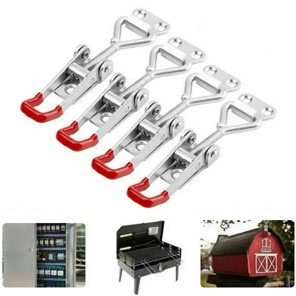 8 pcs Adjustable Toolbox Case Metal Toggle Latch Catch Clasp Quick Release Clamp Anti-Slip Push Pull Toggle Clamp Tools