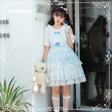 

Melonshow Sweet Kawaii JSK Gothic Lolita Dress Plus Size Princess Fairy Dress Victorian Women Sleeveless Tea Party Dresses Girls