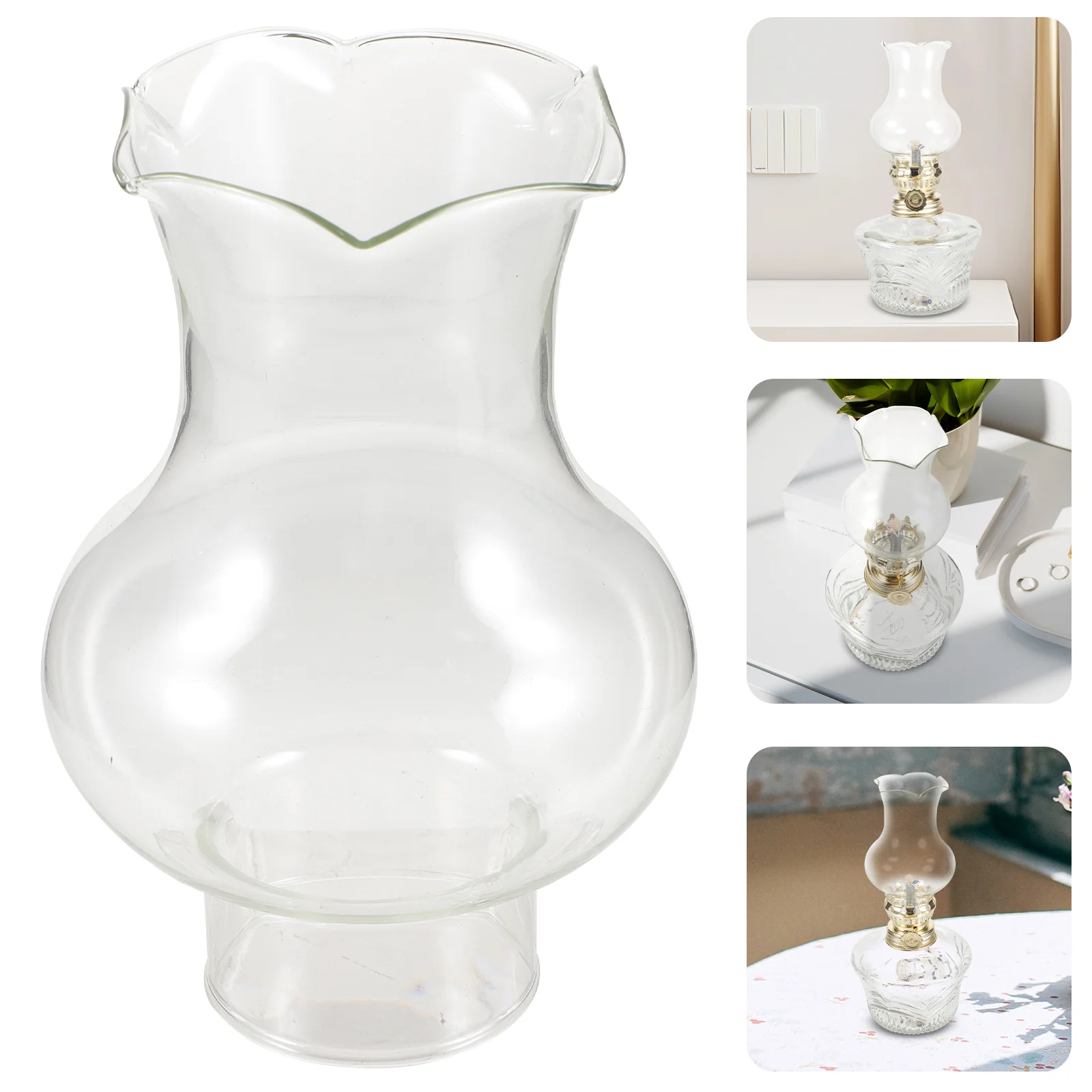 Kerosene Lamp Lampshade 28-hole Kerosene Lamp Glass Lampshade Diameter 3cm Old-fashioned Oil Lanterns Cover Shades Clear Chimney Small Light