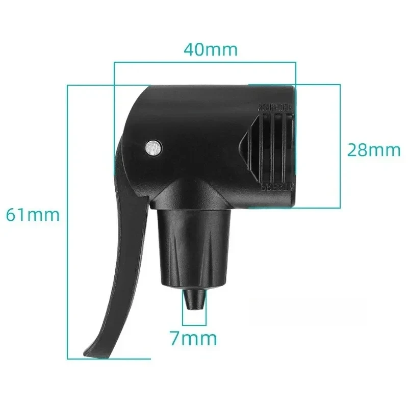 Bicycle Tire Valve Pump Nozzle 3 in 1 Schrader/Presta/Woods Valve Air Nozzle Adapter Conversion Head Clip Type for MTB