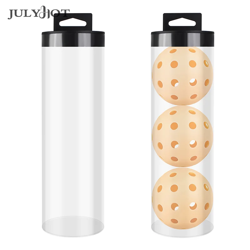 Pickleball Transparent Packaging Box Storage Box Cylindrical Plastic Tube Tennis Pickleball Display Transparent Packaging Tube