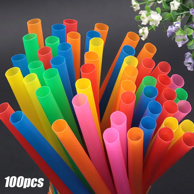 Pajitas gruesas para batidos, accesorios para Barra de té Boba, 100x11mm, 210 piezas