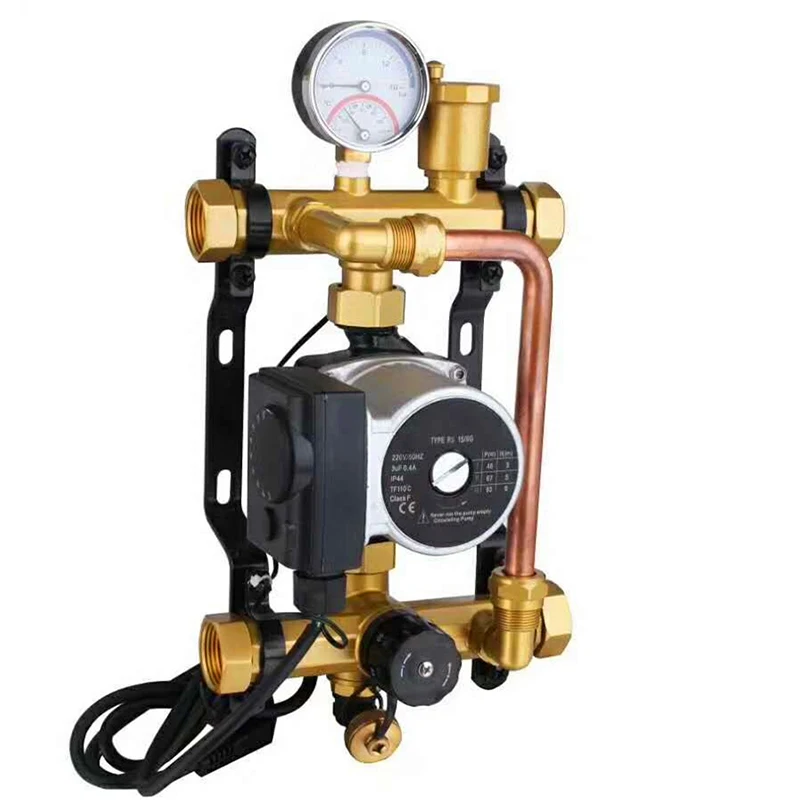 

DF-1009 Under Flooring Heating Hot And Cold Water Circulation Pump Underfloor Manifold System 0-90℃ Heating Device Mixing Valve