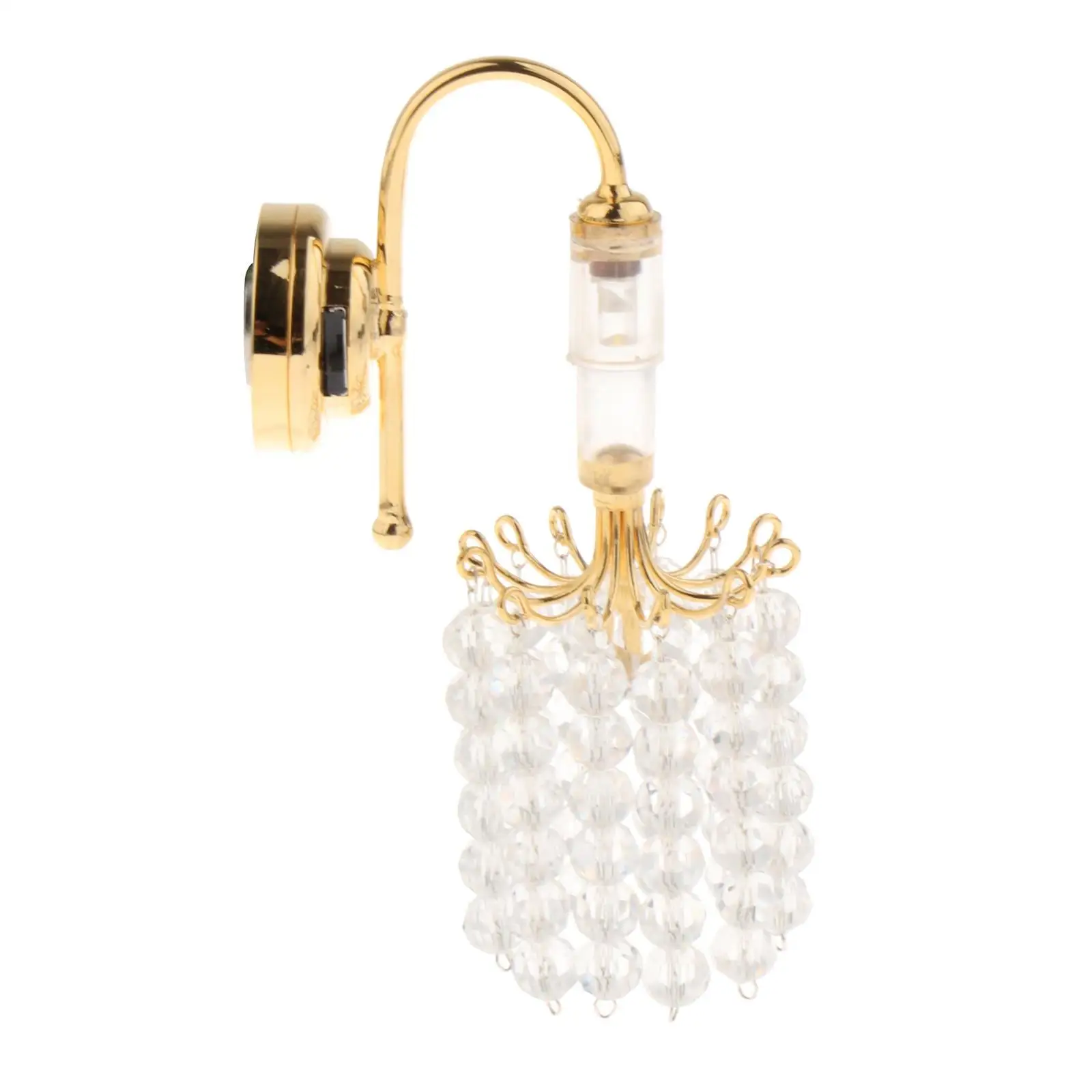 

1:12 Dollhouse Miniature LED Wall Lamp Life Scene Furniture Ornaments Pretend Play for Living Room Home Garden Office Bedroom