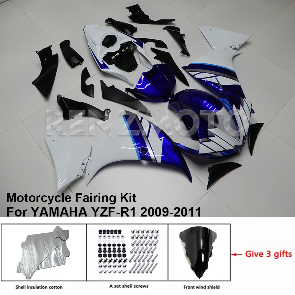 

YZFR1 Motorcycle Fairing Set Body Kit Plastic For YAMAHA YZF-R1 YZF R1 2009-2011 Accessories Injection Bodywork Y1009-117a
