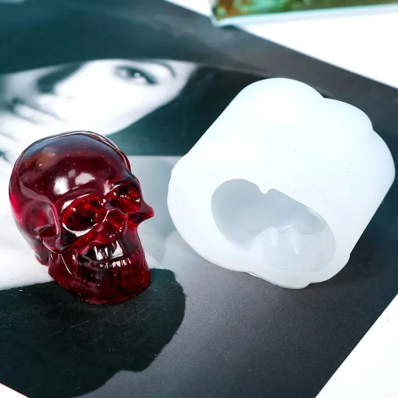 DIY Skull Crystal Epoxy Resin Mold for Pendant Bracelet Necklace
