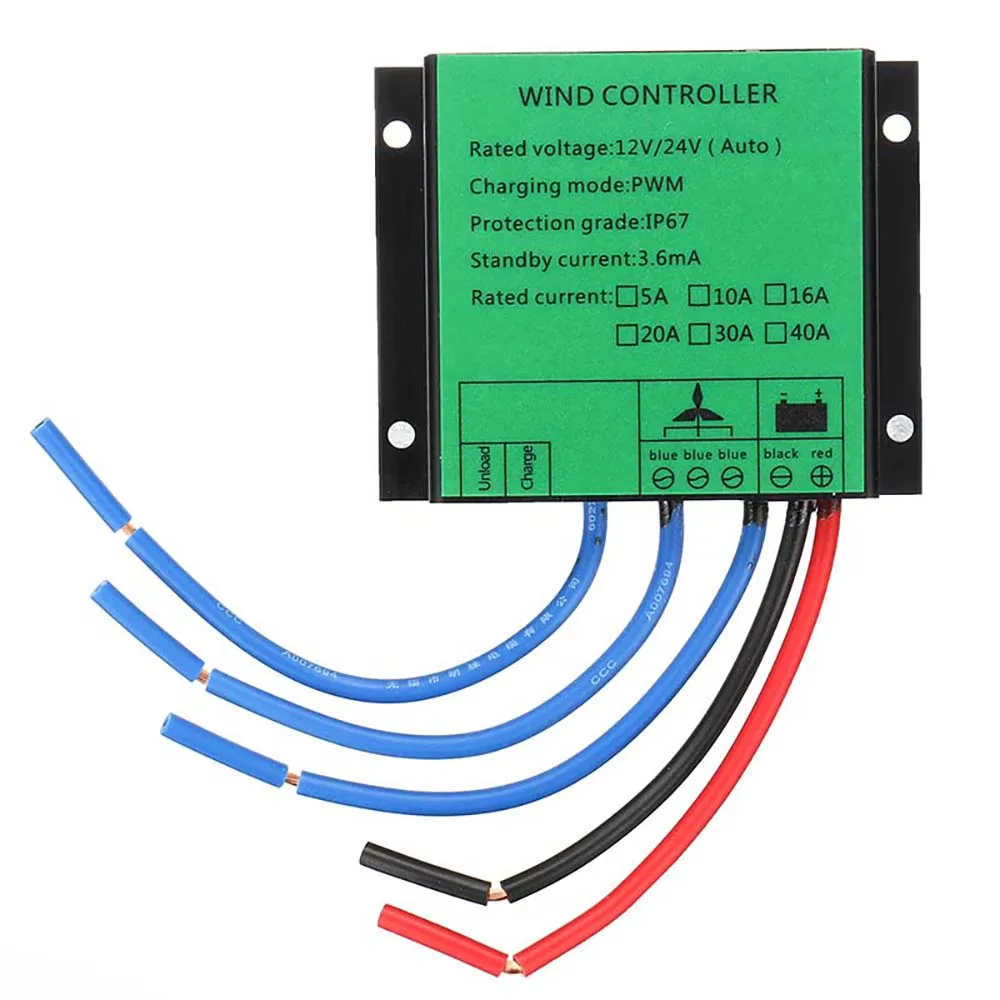MPPT 100w-10000W Waterproof PWM Wind Turbine Charge Controller 20A 30A Low Wind Speed Regulator Voltage Boost 12V 24V AUTO 48V