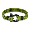 Horseshoe Buckle Bracelet Olive , Green , Keel Rope 10