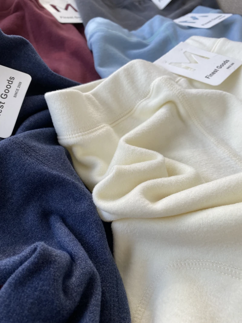 두꺼운 따뜻한 양털 부드러운 쿨링 다운 바지  소년 용 면 혼방 긴 바지 겨울 보온 속옷 신축성 있는 허리