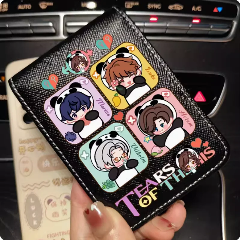 Anime Tears of Themis Luke Artem Vilhelm Wallet Fold Bag Multi Card  Coin Pocket Photoes Holder Fashion Kids Wallets Gift
