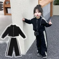 Girls Spring Sets Toddler New Autumn Sports Casual Suits Kids Long-sleeved Jacket+Pants 2Pcs Outfits Children Loose Clothing Set