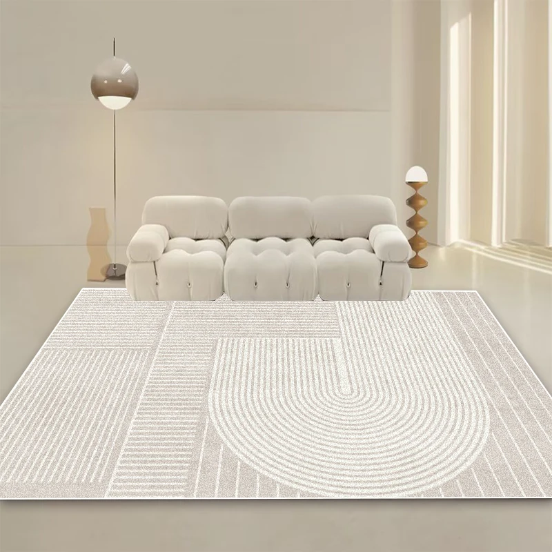 Modern Cream Style Carpet Living Room Minimalism Decoration Sofa Large Area Rugs Bedroom Bedside Tables Washable Non-slip Mats 4