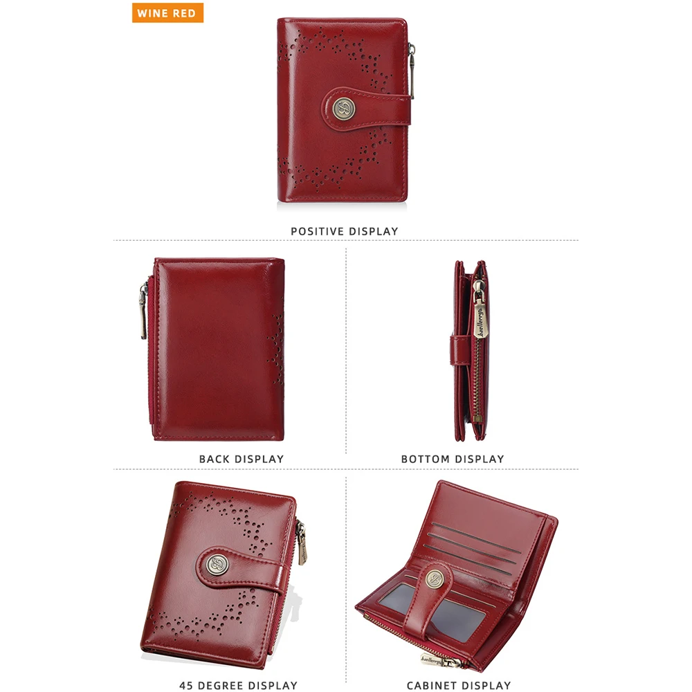 Fashionable Women's Short Wallet with Hollow Pattern, Multiple Card Slots and Coin Pocket, Daily Portable Compact Coin Purse