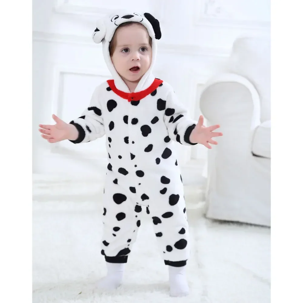 Cosplay Costumes Baby Cosplay Dalmatians Spotty Dog Costume Sets Kigurumi Cartoon Animal Rompers Infant Toddler Jumpsuit Halloween Fancy Dress