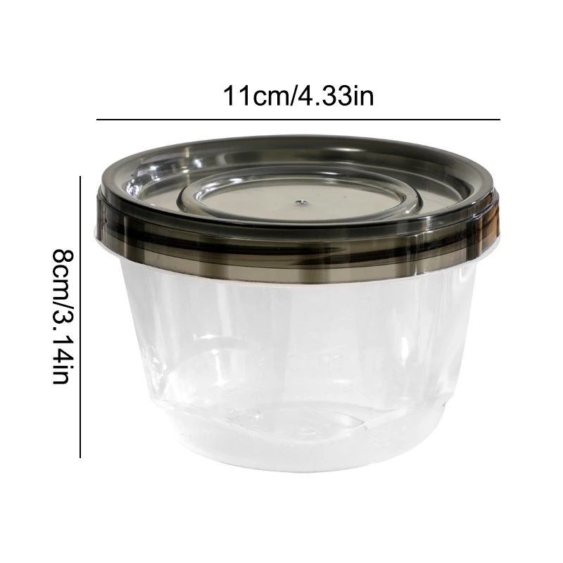 1/3/5 Pcs Round Food Fresh Keeping Box Kitchen Refrigerator Storage Container Fruits Snacks Sealed Jar Microwave Heating