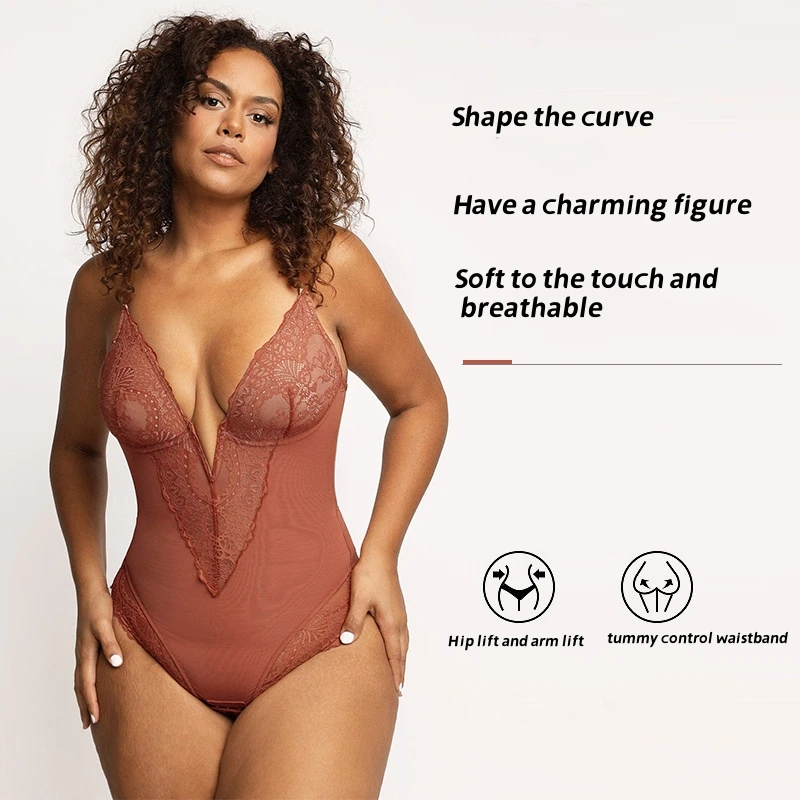 

Женский корсет для коррекции живота, корсет для подтяжки ягодиц, кружевной комбинезон с вырезами, сексуальное нижнее белье для коррекции фигуры