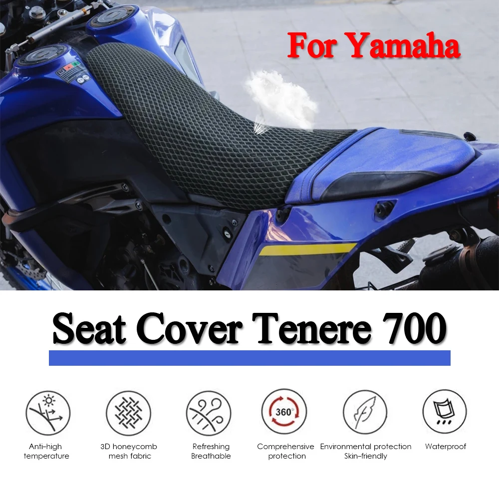 

For Yamaha Tenere 700 T7 T 700 Motorcycle Seat Protect Cushion Tenere 700 Seat Cover 3D Honeycomb Mesh Cushion Cover Accessories