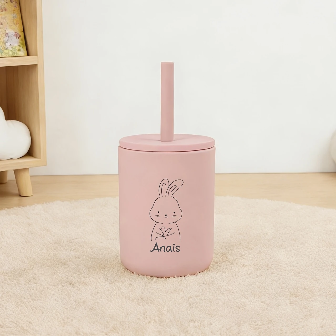 1pc 맞춤형 새겨진 실리콘 컵 7oz, 누출 방지 밀짚 텀블러, 맞춤형  훈련 컵, 베이비 샤워 생일 선물