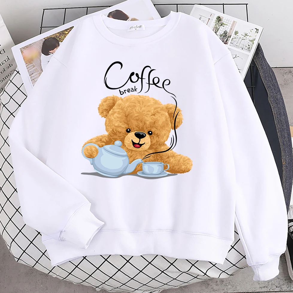 Ctreela Fuzzy Hoodie Men Sherpa Sweatshirts Cute Teddy Bear Ears Hooded Pullover Long Sleeve Soft Warm Fleece Homewear, Men's, Size: Small, Brown