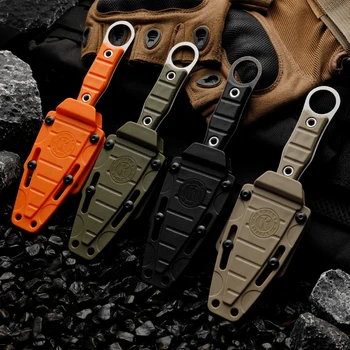 High quality AUS-8 steel fixed blade, straight outdoor knife, wilderness survival knife, G10 handle men's small knife 3