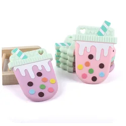 Mordedor de silicona de grado alimenticio para bebé, collar de cadena de chupete, accesorios DIY para juguete de dentición infantil, 1 ud.