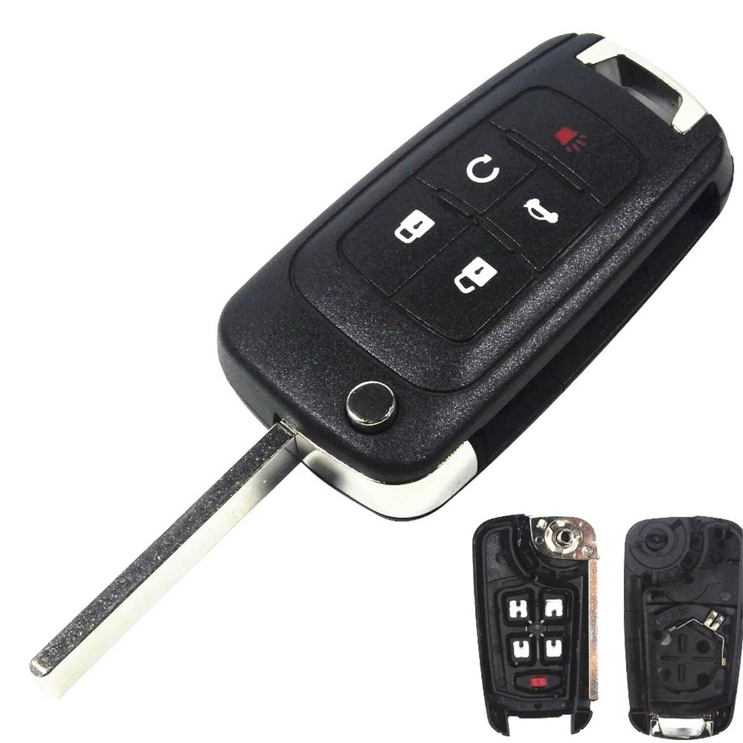 5 Buttons Flip Remote Key Shell For Chevrolet For Cruze Equinox Camaro Malibu