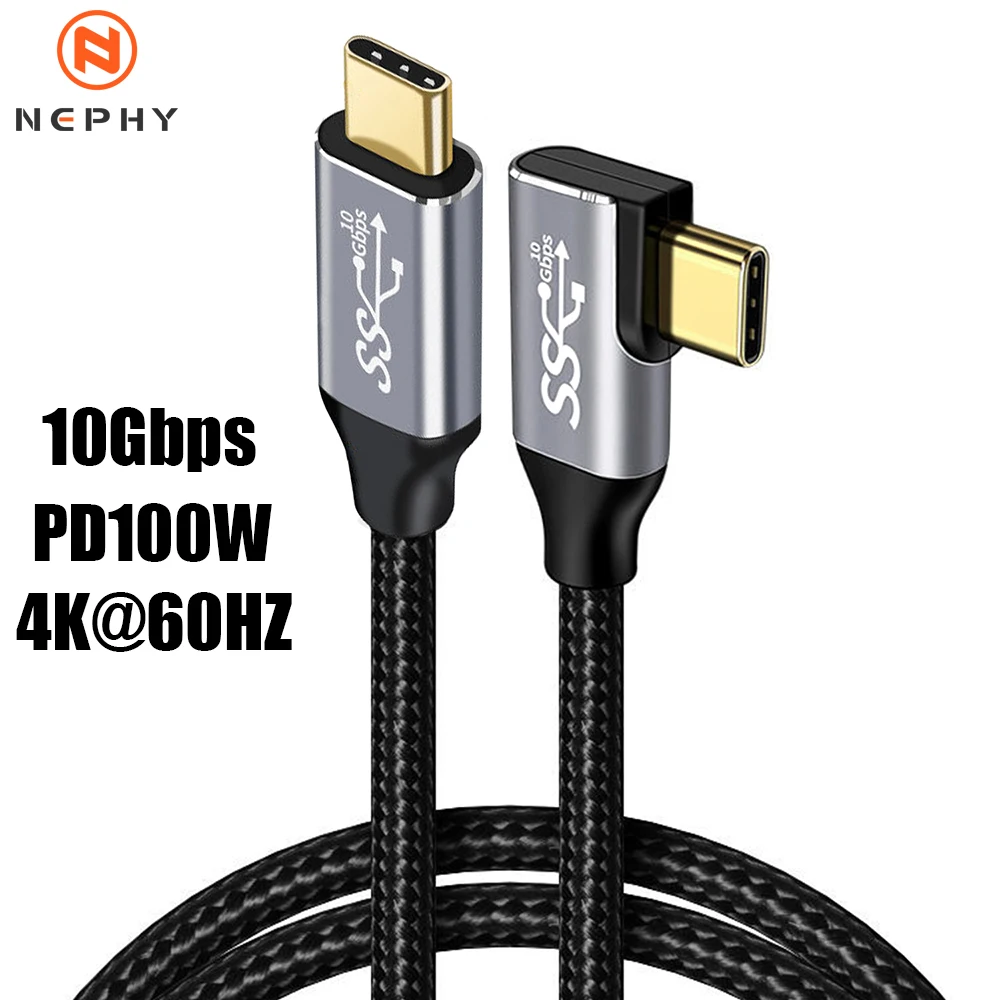 Cavo USB C a USB C 90 Gradi [2M] PD 100 W Ricarica Rapida, Cavo USB