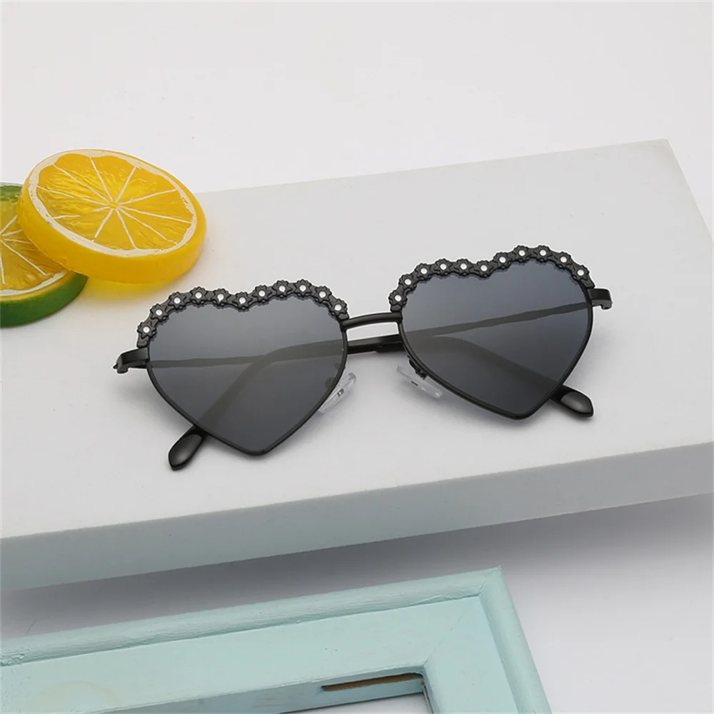 Fashion Kids Sunglasses Polarized Metal Frame Sun Glasses Girls Boys Heart Flower Children Mirror Baby Eyeglasses Uv400
