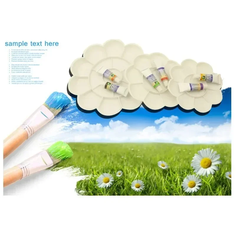 4Size Palette Art Alternatives Paint Tray Artist Watercolor Plastic Palette Supply White Watercolor Palette Pigment Tray Palette