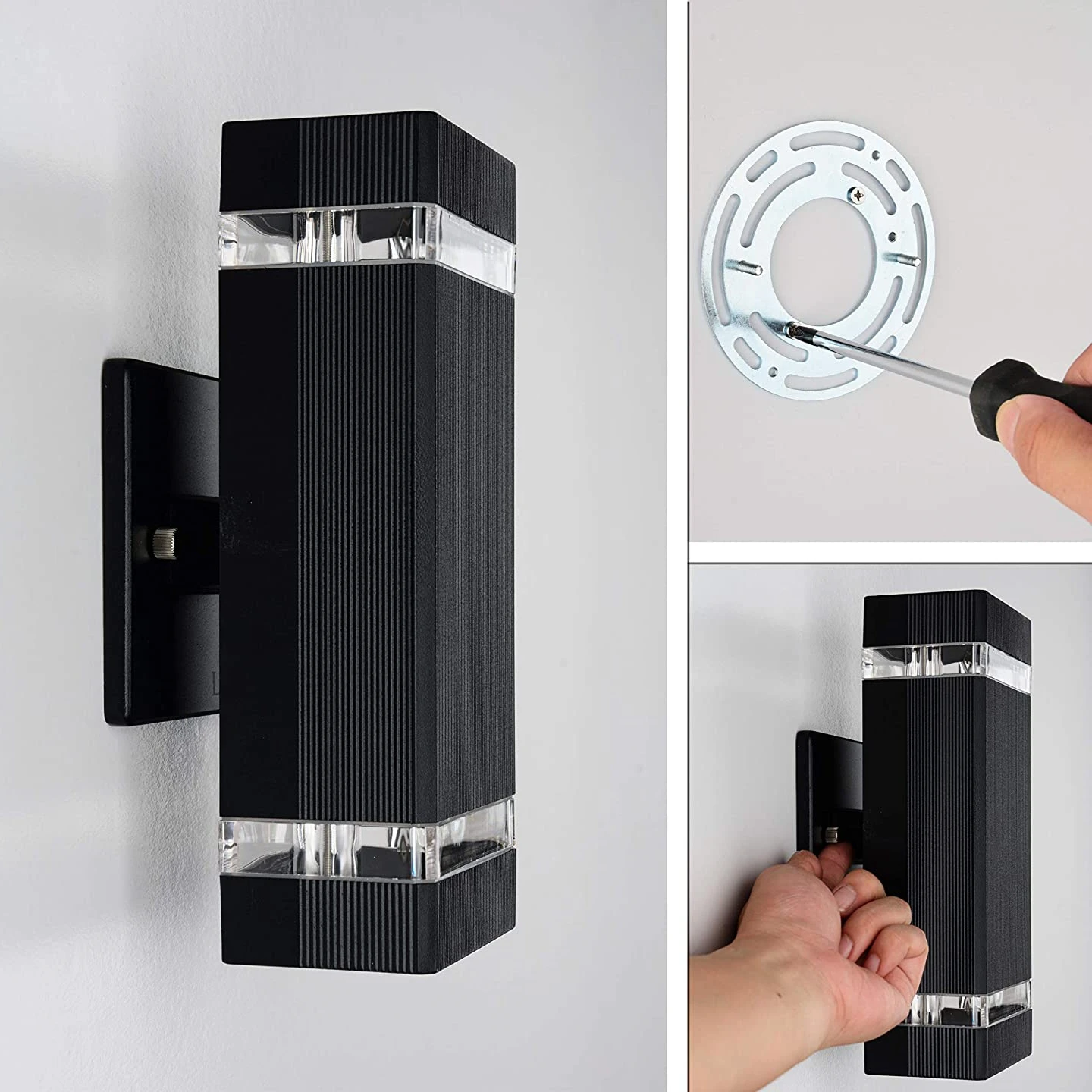 Outdoor IP65 waterproof up and down emitting LED wall lights, acrylic garden balcony porch street lights, wall decorativ