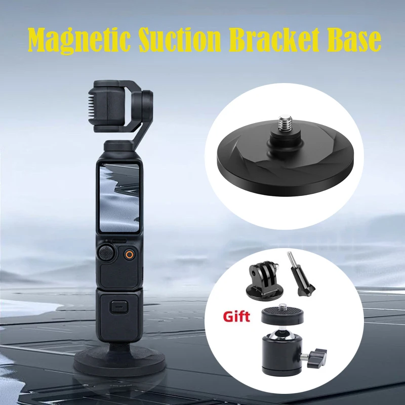 

TELESIN Magnetic Suction Bracket Base Action Camera Holder For DJI Osmo Pocket 3 Insta360 Ace Pro Gopro Hero 12 11 9 Accessories