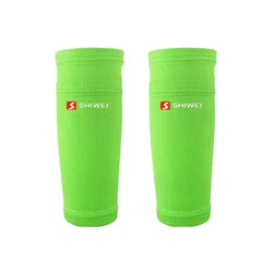 Enhanced Leg Support Compression Sleeve for Soccer Shin Protection - Ideal for All Ages (Green Shin Sleeve)
